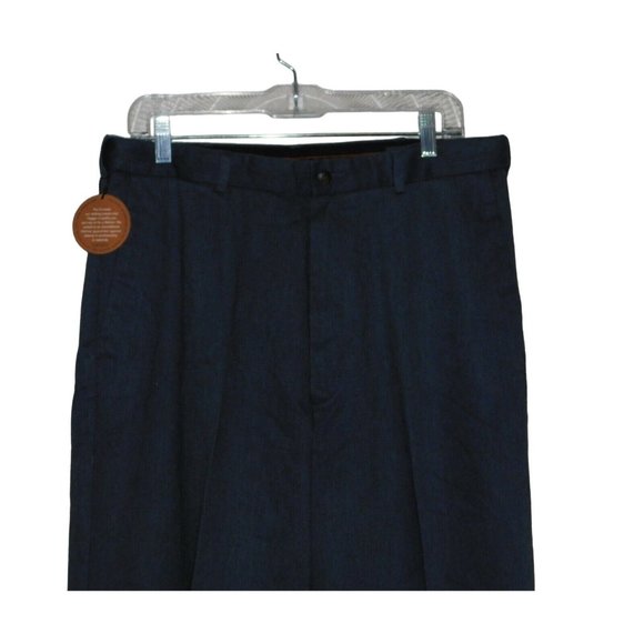 Haggar Work to Weekend Pants 35 Unhemmed Tag 36 Grey Expandable Waist NEW - Picture 3 of 9